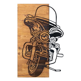 Wallity Accesorio decorativo de pared Negro y Nogal